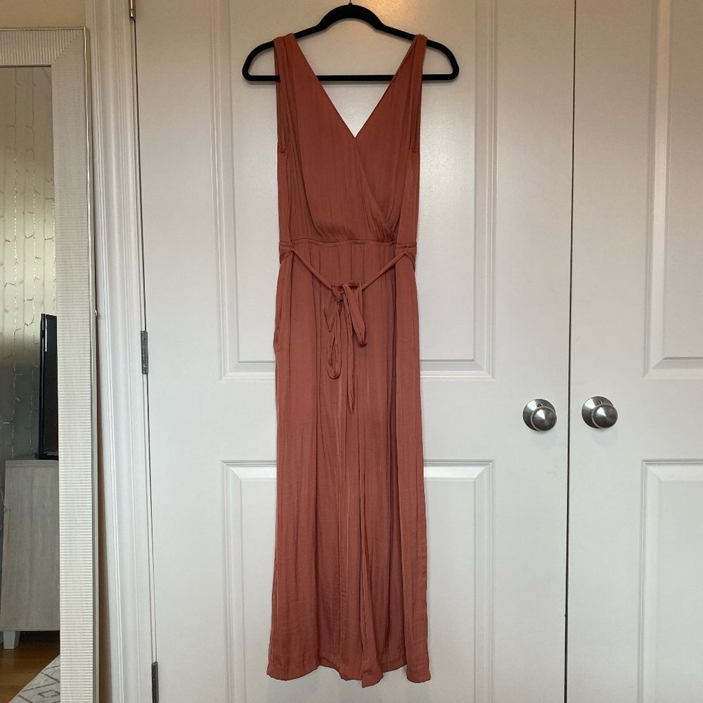 KLD Brand Wide Leg Orange Jumpsuit